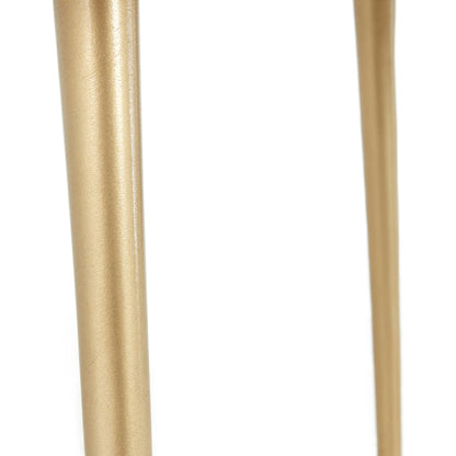 Violetta Coffee Table by Kosas Home in gold. Made from aluminum in a modern style.