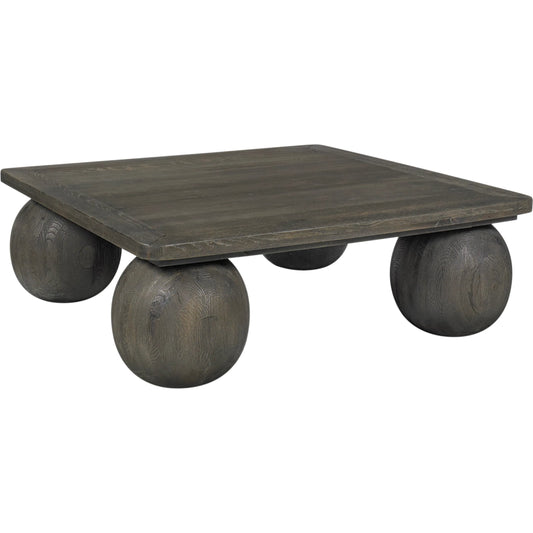 Redondo Square Coffee Table by Classic Home in dark brown. Made from oak wood, mango wood in a unique style.