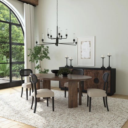 Norwood Mango Wood Dining Table by Classic Home in brown. Made from mango wood in a modern style.