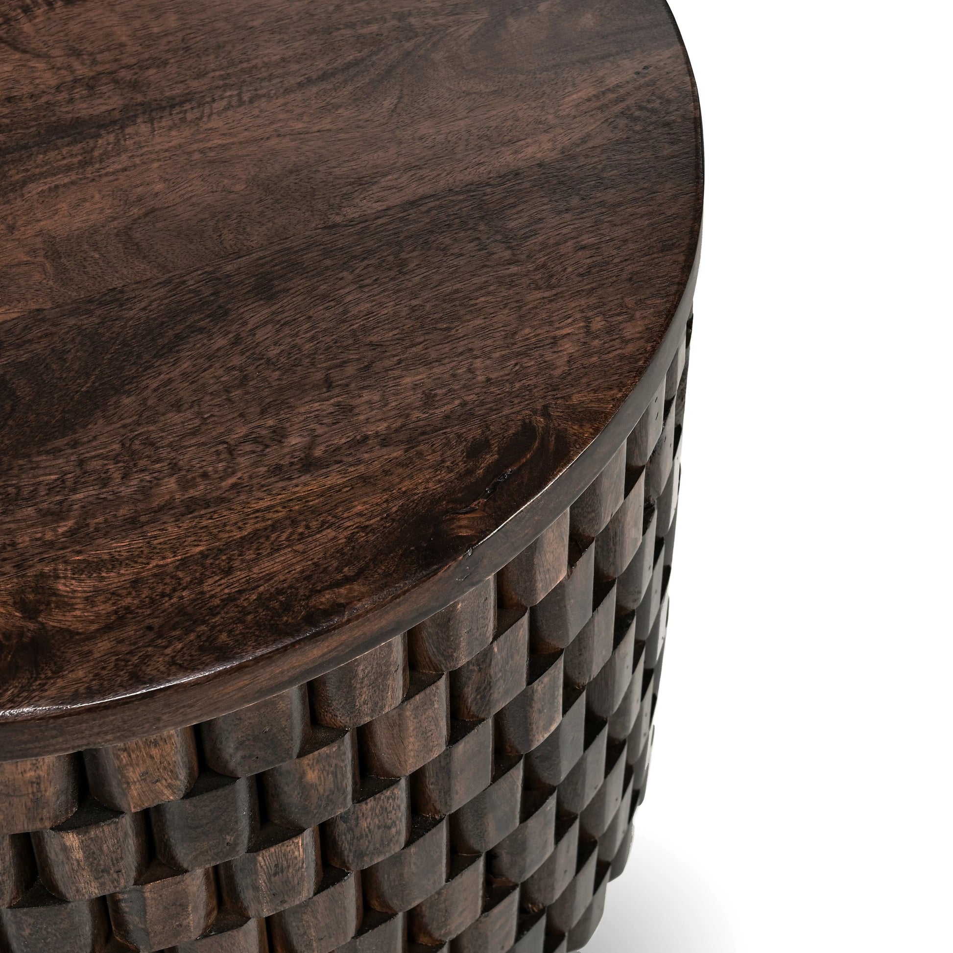 Norwood Round End Table by Classic Home. Made from mango wood in a modern style.