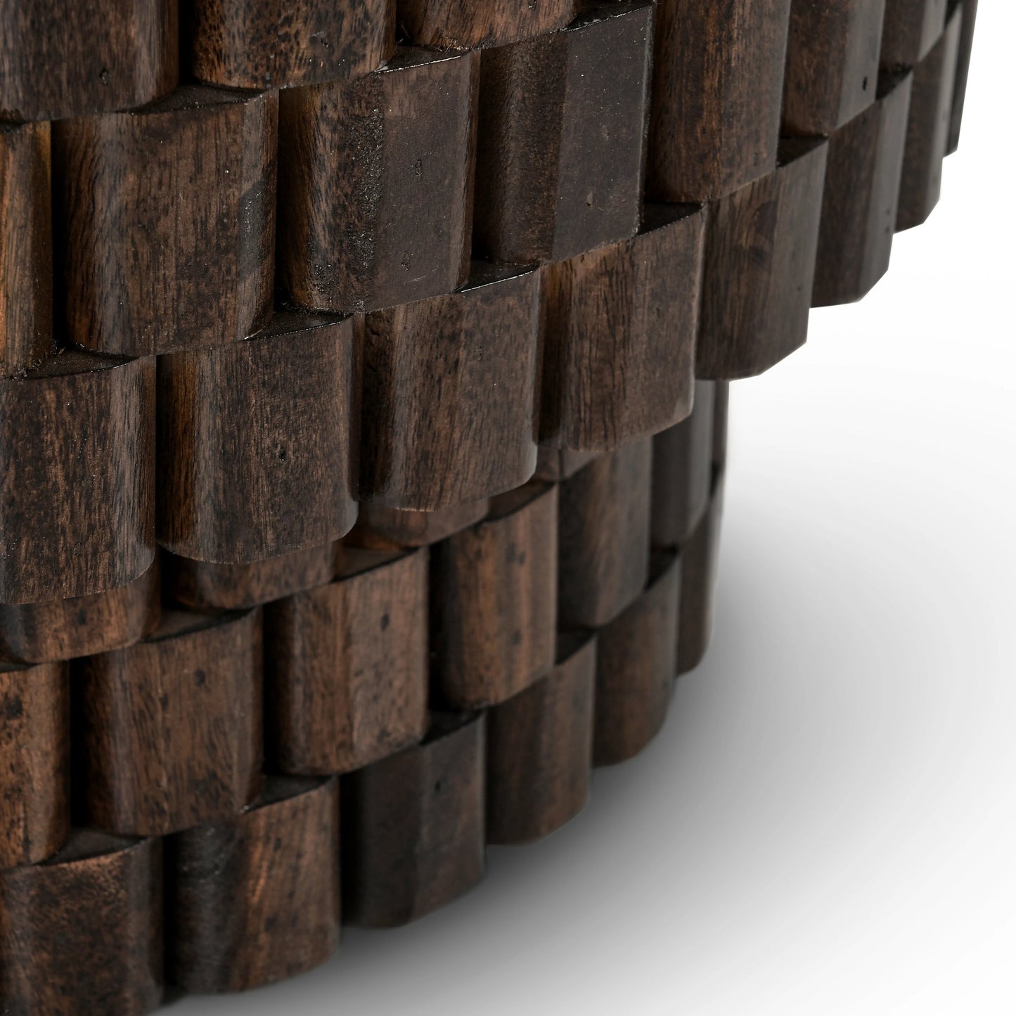 005 SI-2160257 | Closeup | Norwood Round End Table by Classic Home. Made from mango wood in a modern style.