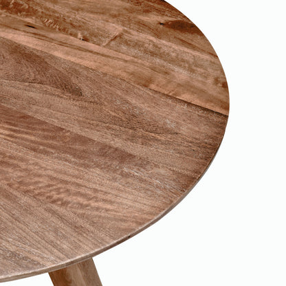 Rodrigo Round Mango Wood Bar Height Table by Classic Home. Made from mango wood in a modern style.