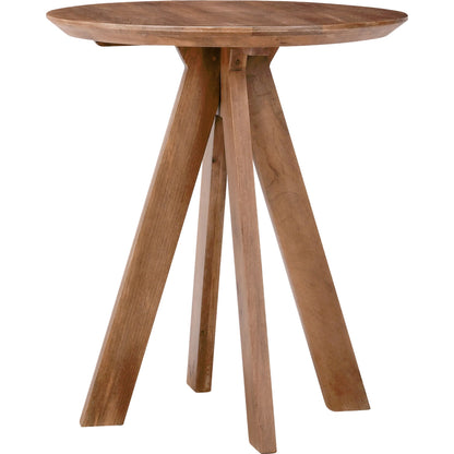 Rodrigo Round Mango Wood Bar Height Table by Classic Home. Made from mango wood in a modern style.