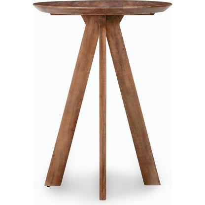 Rodrigo Round Mango Wood Bar Height Table by Classic Home. Made from mango wood in a modern style.