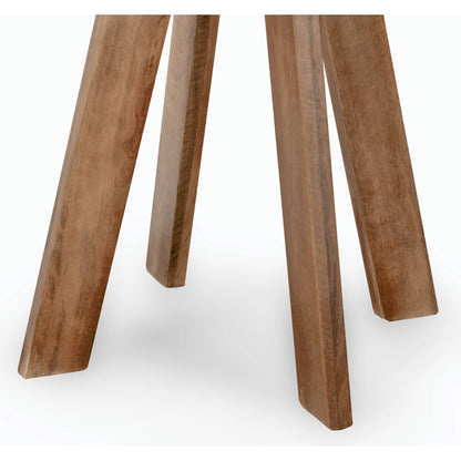 Rodrigo Round Mango Wood Bar Height Table by Classic Home. Made from mango wood in a modern style.