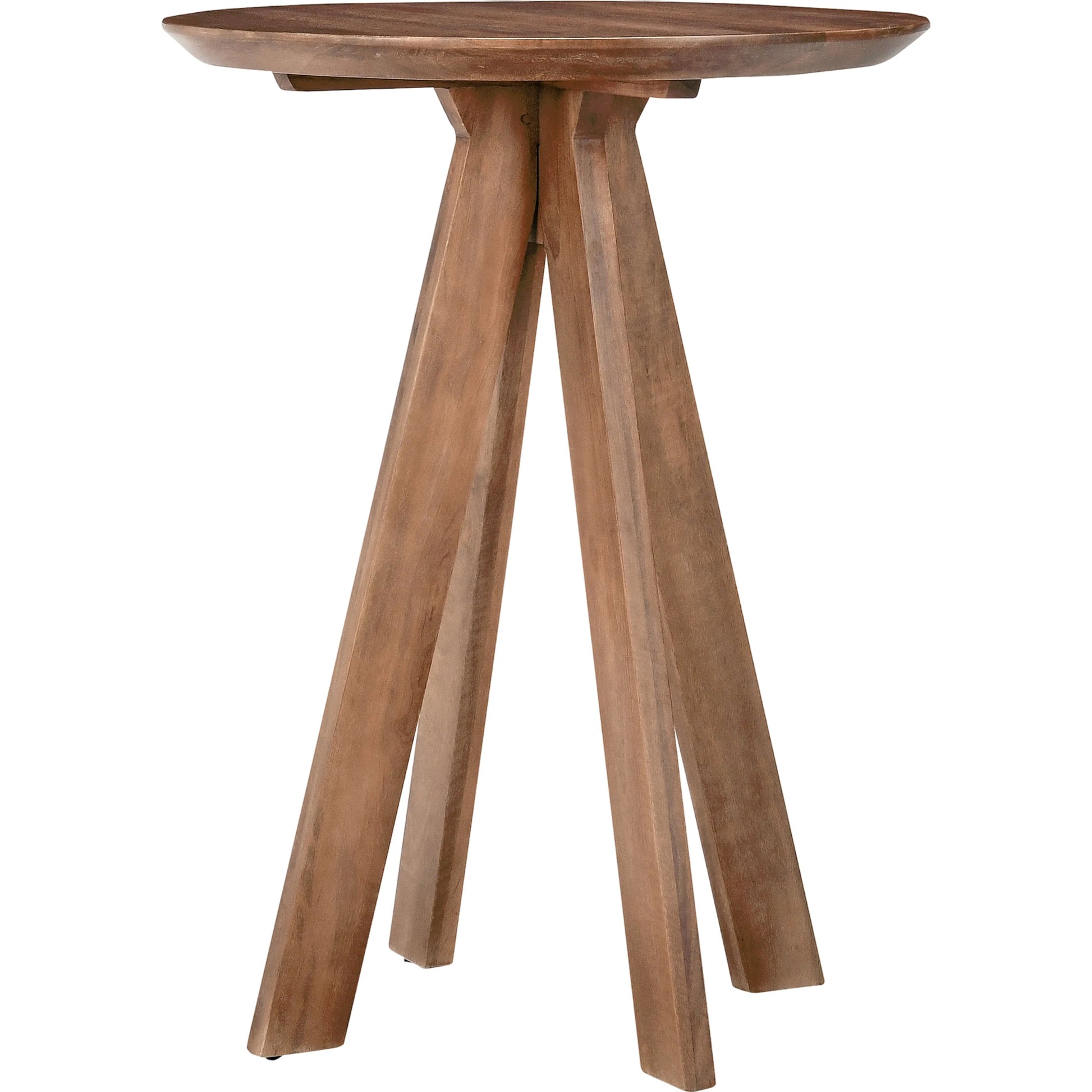 Rodrigo Round Mango Wood Bar Height Table by Classic Home. Made from mango wood in a modern style.