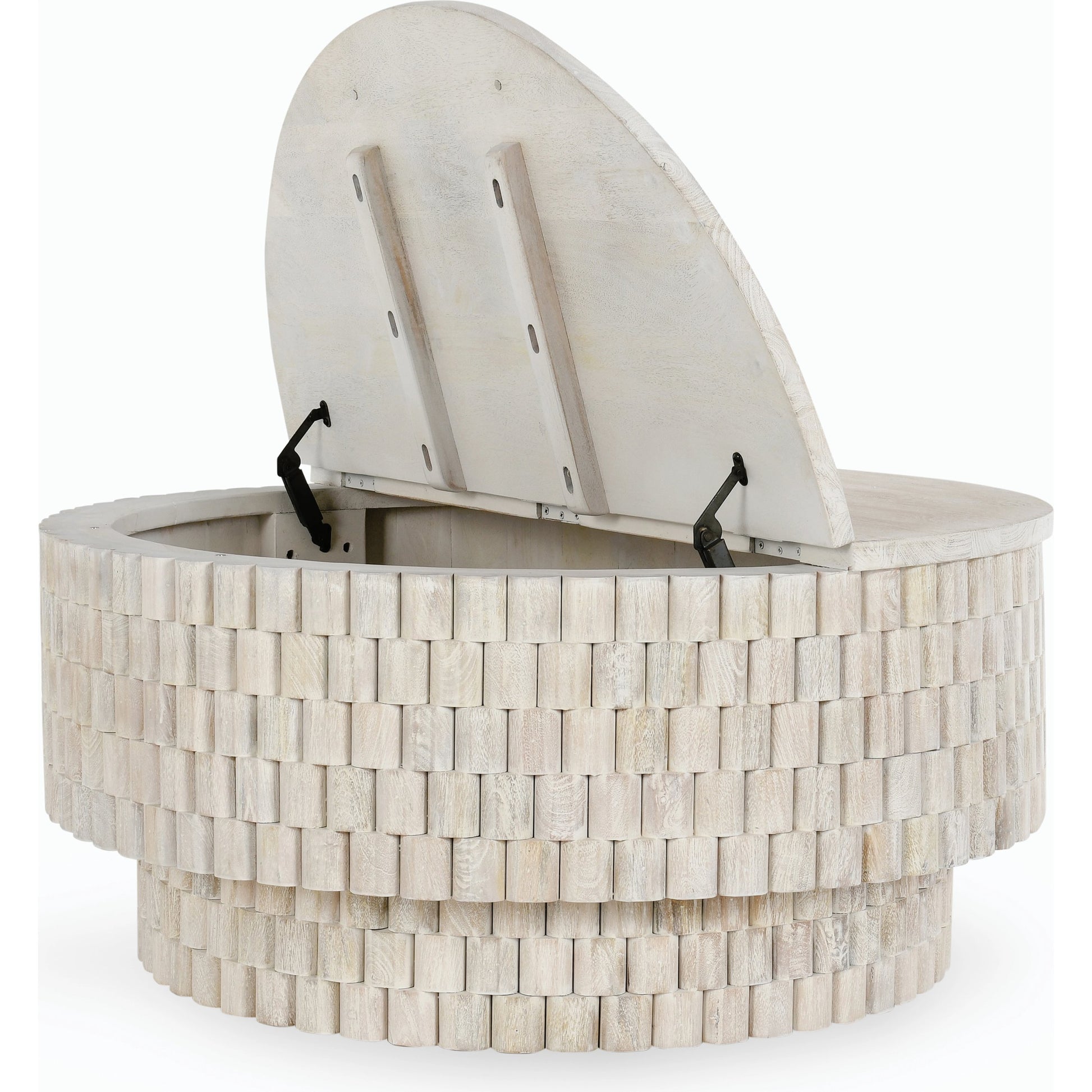 Norwood Round Coffee Table by Classic Home. Made from mango wood in a modern style.