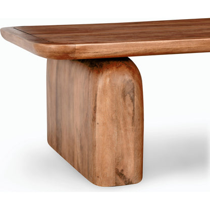 Chloe Coffee Table by Classic Home in brown. Made from mango wood in a modern style.