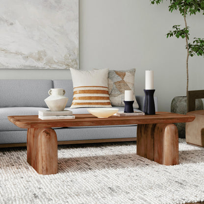 Chloe Coffee Table by Classic Home in brown. Made from mango wood in a modern style.
