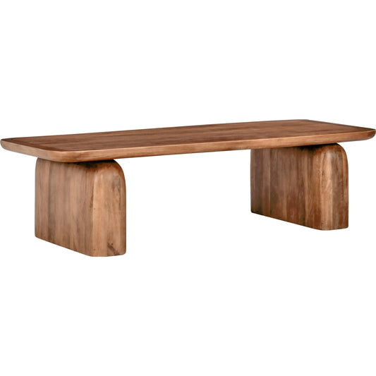Chloe Coffee Table by Classic Home in brown. Made from mango wood in a modern style.