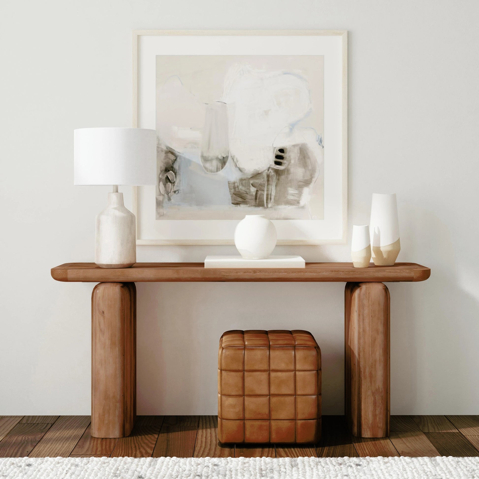 Chloe Console Table by Classic Home in brown. Made from mango wood in a modern style.