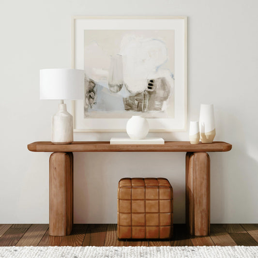 Chloe Console Table by Classic Home in brown. Made from mango wood in a modern style.