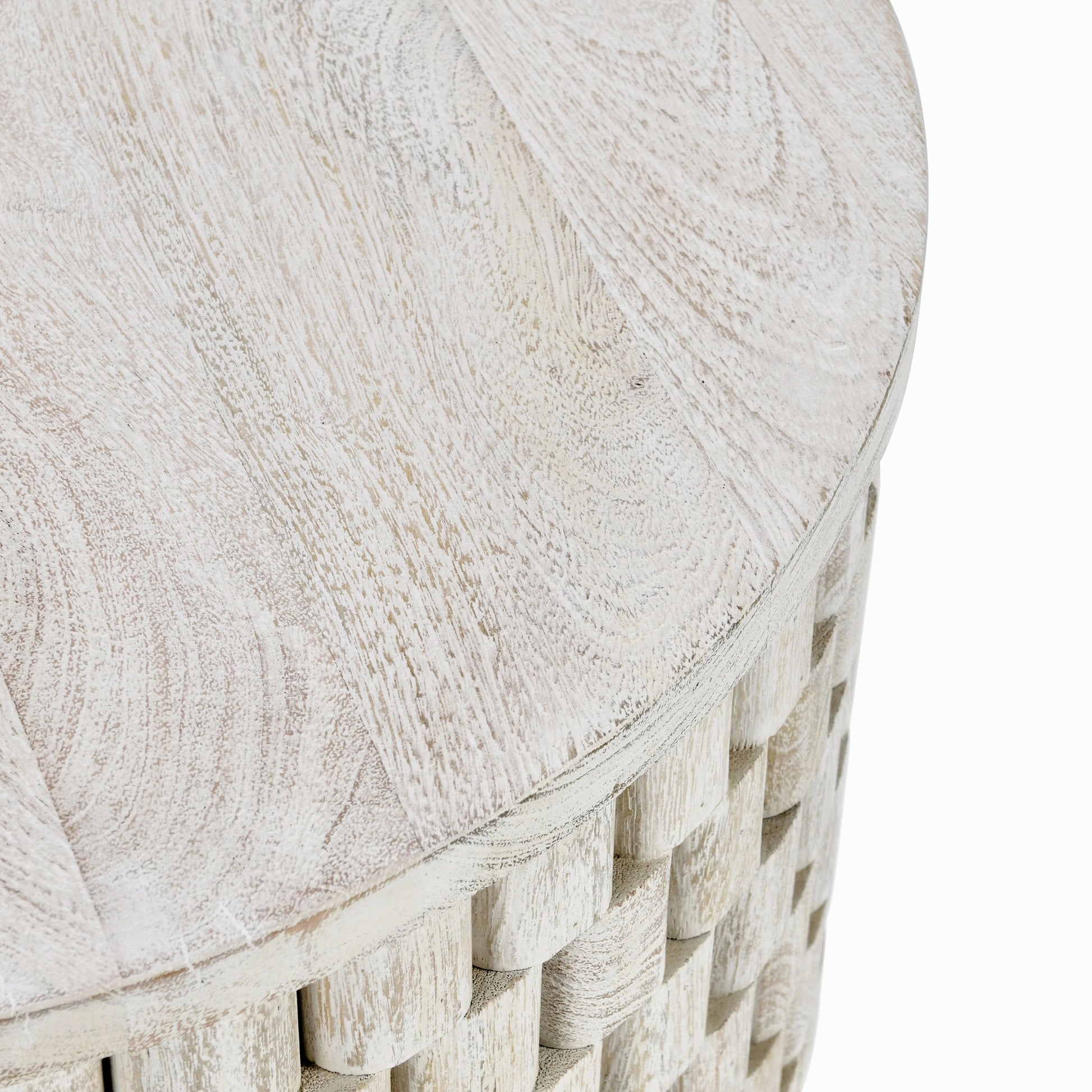 Norwood Round End Table by Classic Home. Made from mango wood in a modern style.