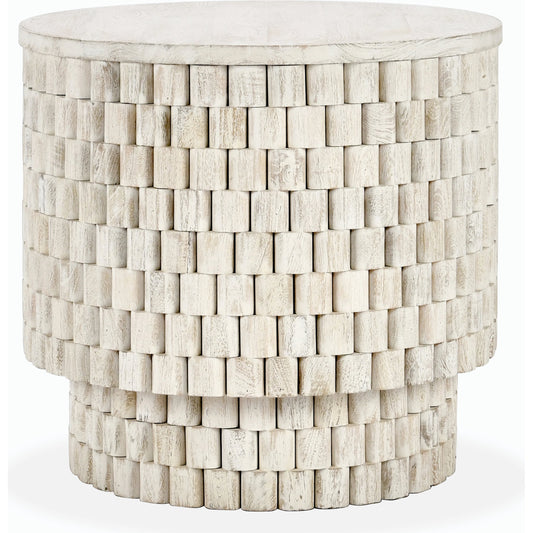 Norwood Round End Table by Classic Home. Made from mango wood in a modern style.