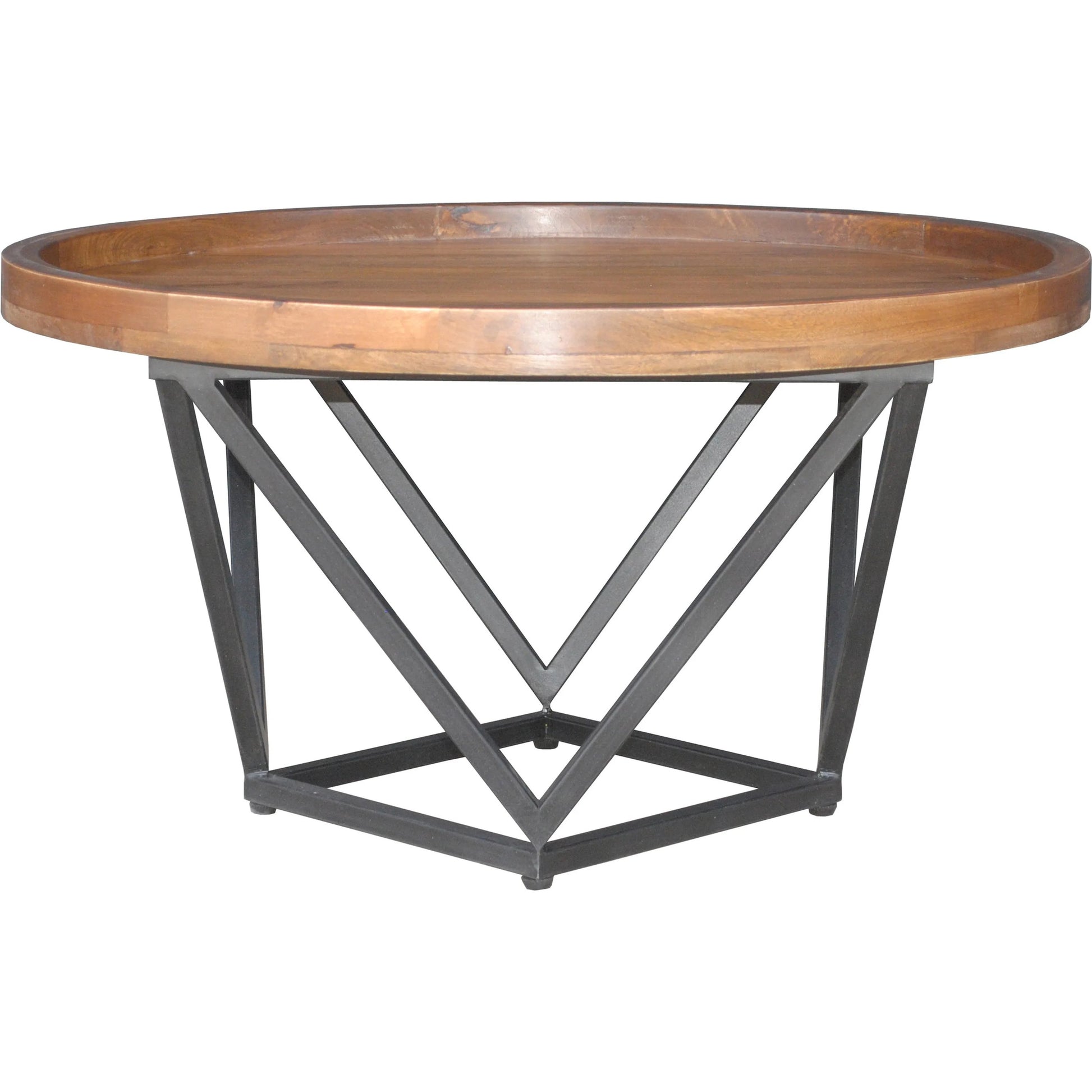 Lamar Mango Wood Coffee Table by Kosas Home in medium brown. Made from unique in a unique style.