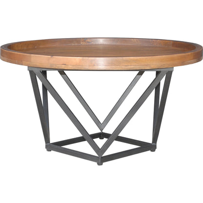 Lamar Mango Wood Coffee Table by Kosas Home in medium brown. Made from unique in a unique style.