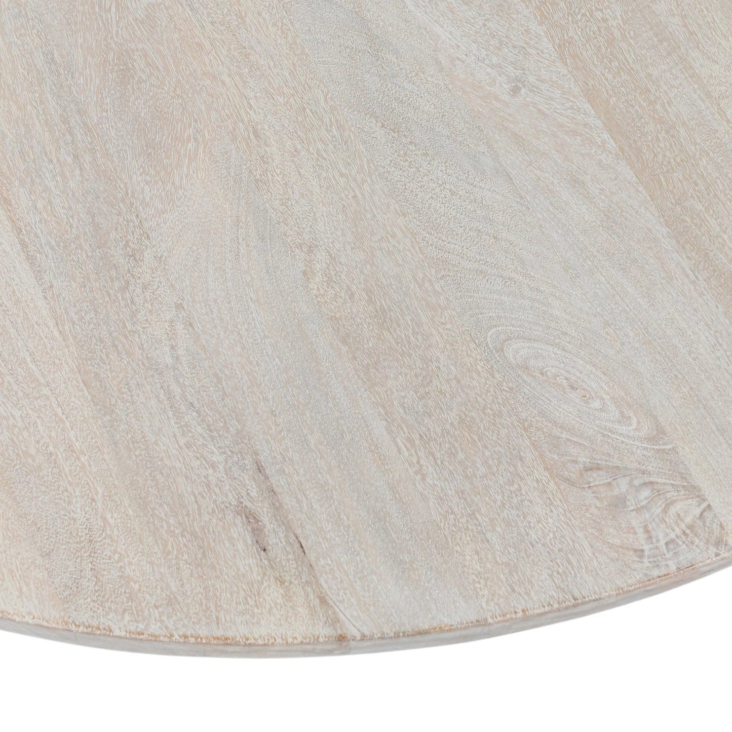 007 SI-2303327 | Closeup | Hera Mango Washed Wood Round Dining Table by Classic Home. Made from mango wood in a unique style.