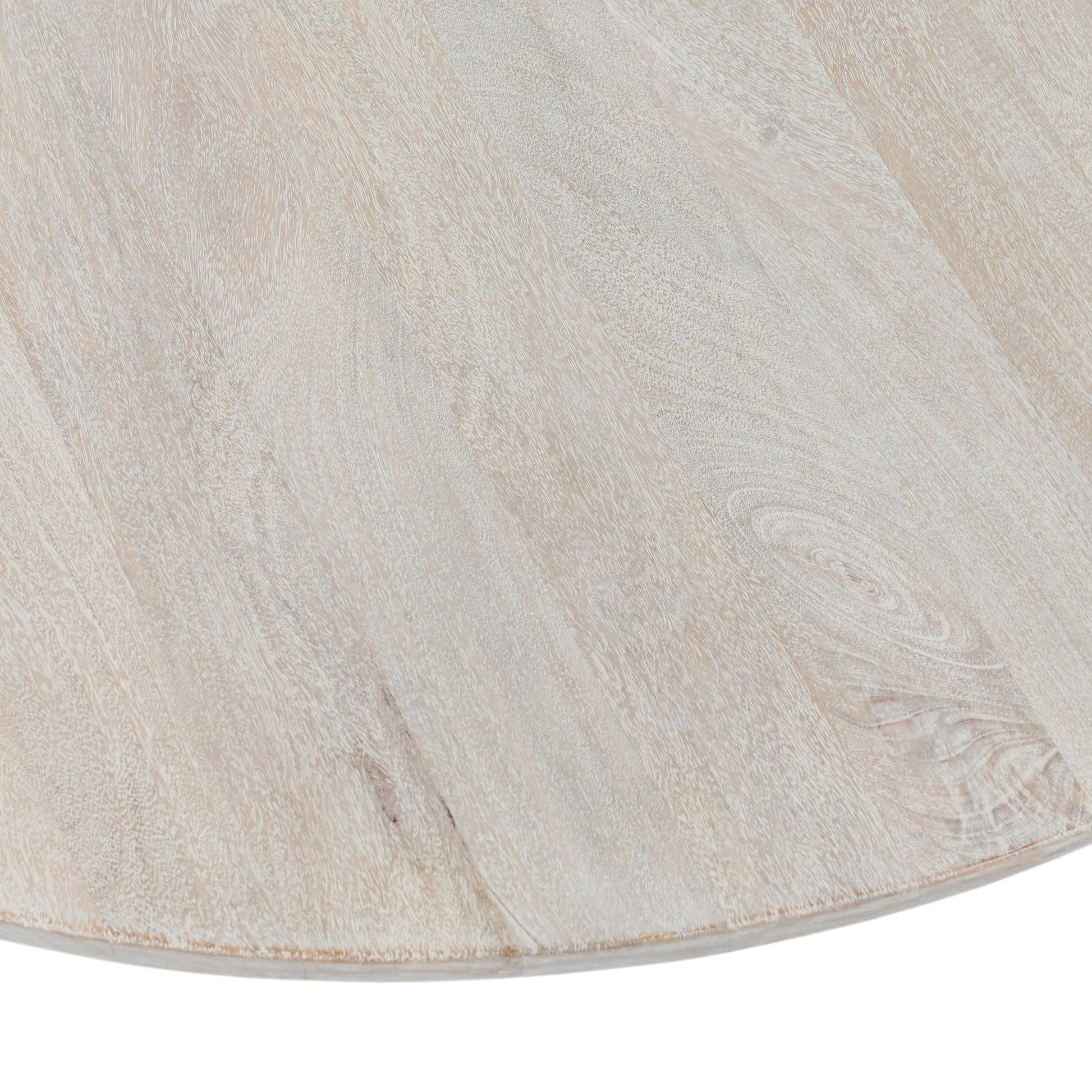 Hera Mango Washed Wood Round Dining Table by Classic Home. Made from mango wood in a unique style.