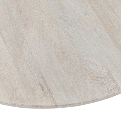 Hera Mango Washed Wood Round Dining Table by Classic Home. Made from mango wood in a unique style.