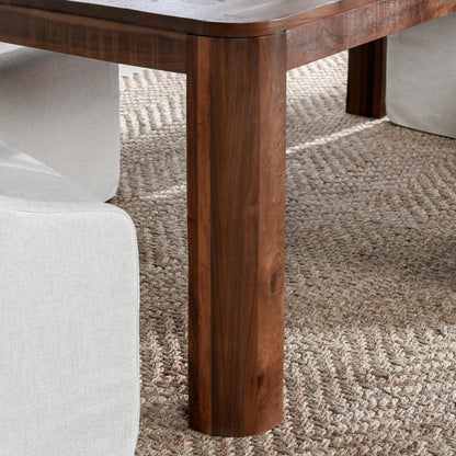 Nemi 84" Pine Wood Rectangular Dining Table by Classic Home in brown. Made from reclaimed pine in a transitional style.