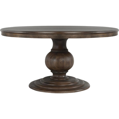 Brookside Round Mango Wood Dinning Table by Classic Home in cocoa brown. Made from mango wood in a traditional style.
