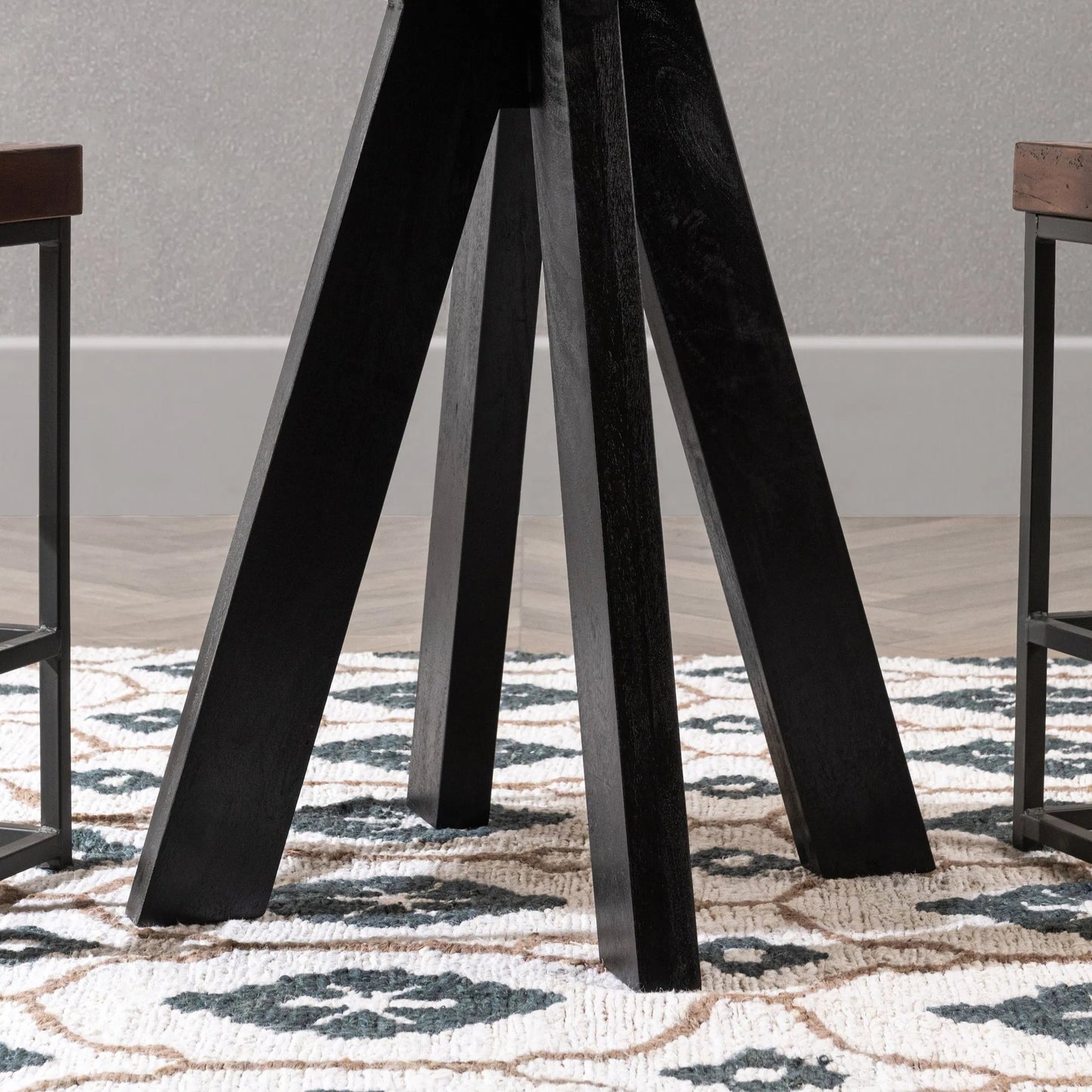 012 SI-2353708 | Closeup | Rodrigo Round Mango Wood Bar Height Table by Classic Home. Made from mango wood in a modern style.