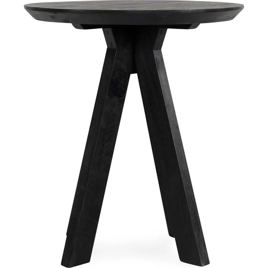 Rodrigo Round Mango Wood Counter Table by Classic Home in black. Made from mango wood in a unique style.