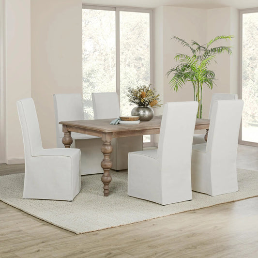 Bordeaux 72" Solid Wood Pine Dining Table by Kosas Home in natural. Made from pine wood in a unique style.