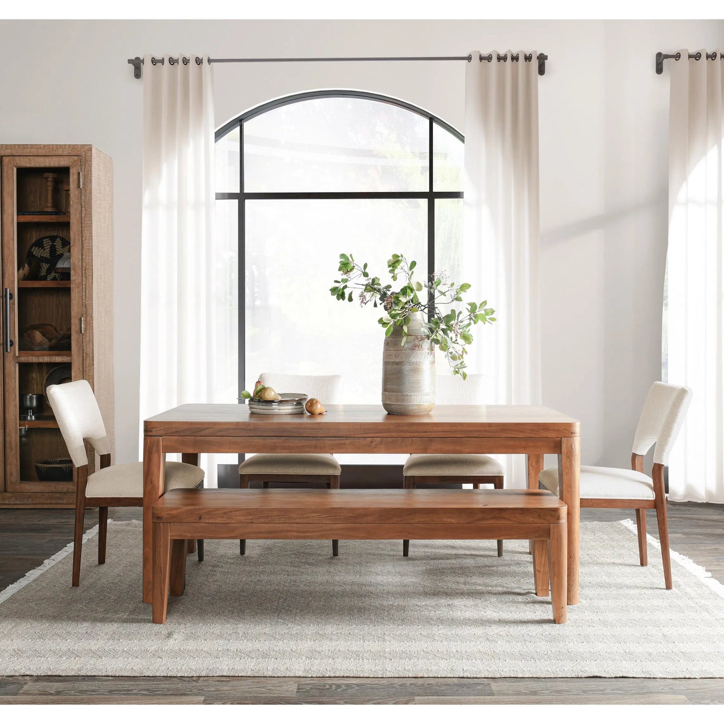 008 SI-2249225 | Lifestyle | Arno Acacia Wood Dining Table by Classic Home in natural. Made from acacia in a transitional style.