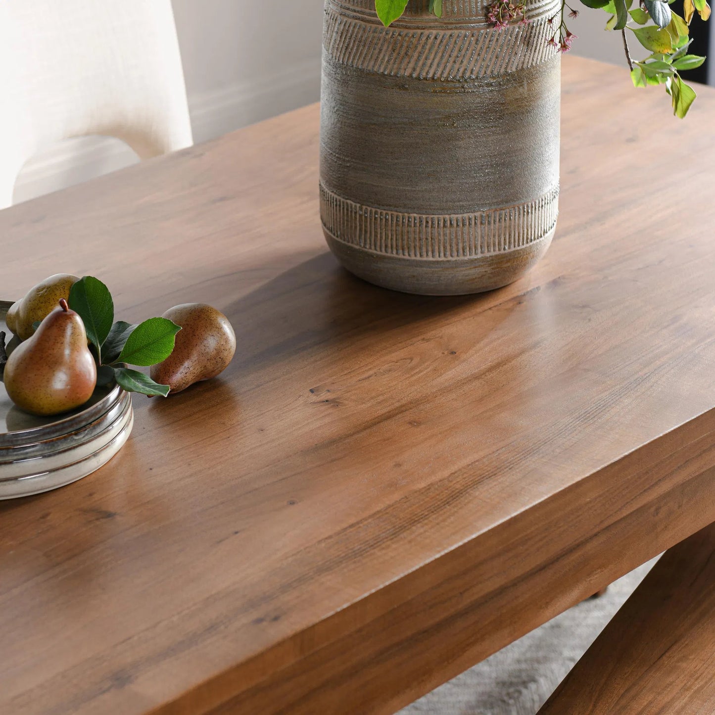 005 SI-2249225 | Closeup | Arno Acacia Wood Dining Table by Classic Home in natural. Made from acacia in a transitional style.