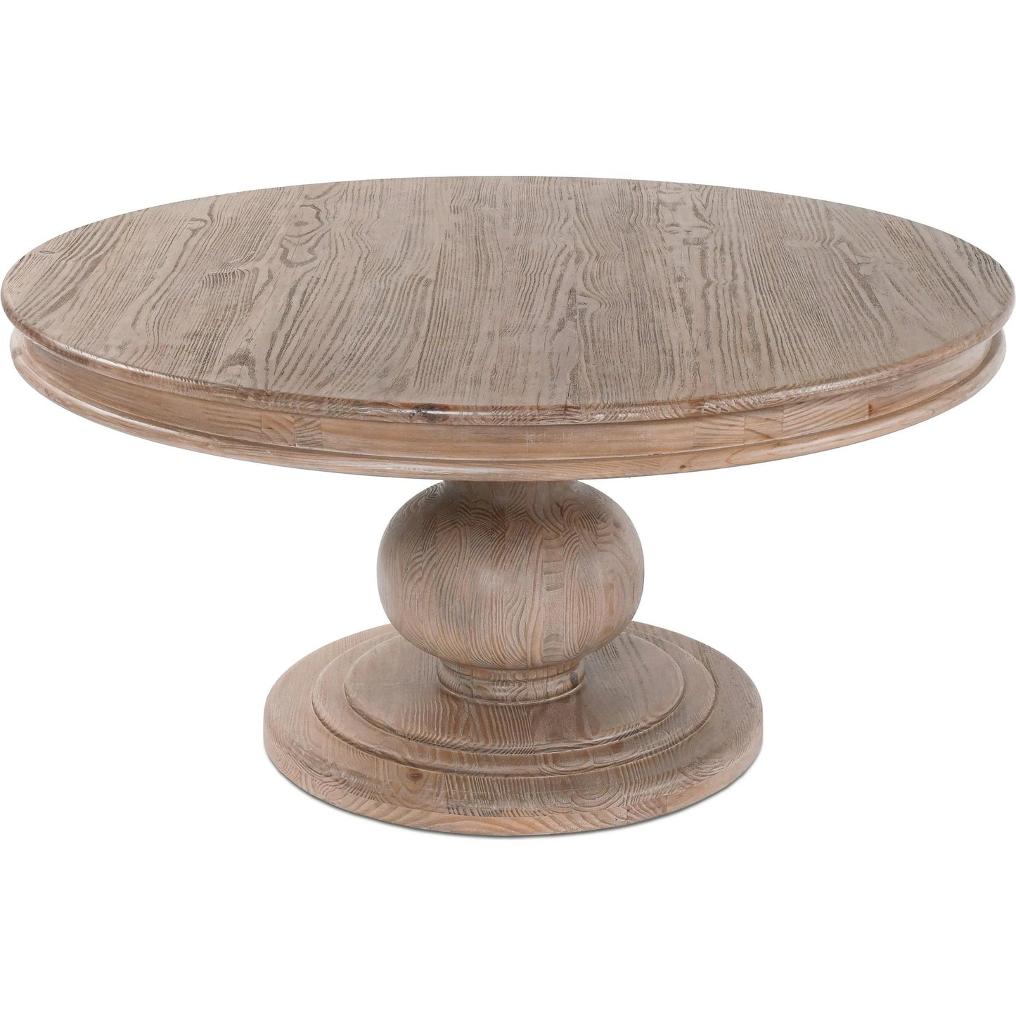 002 SI-2238820 | Additional Silo | Baldwin 60" Pine Wood Round Dining Table by Kosas Home in taupe. Made from pine wood in a transitional style.