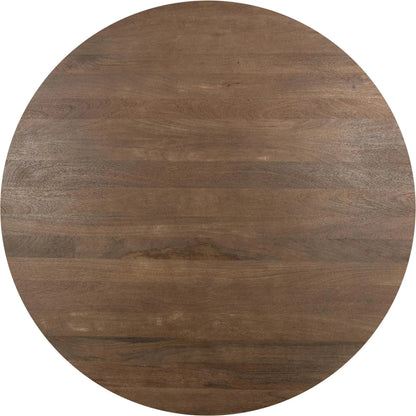 Hera Mango Washed Wood Round Dining Table by Classic Home. Made from mango wood in a unique style.