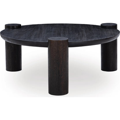 Rebeka Mango Wood Coffee Table by Kosas Home. Made from mango wood in a unique style.