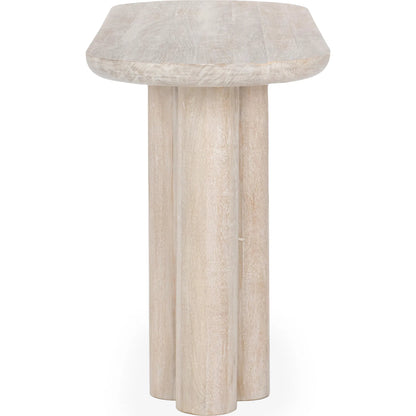 Beau Mango Wood Console Table by Kosas Home. Made from mango wood in a traditional style.