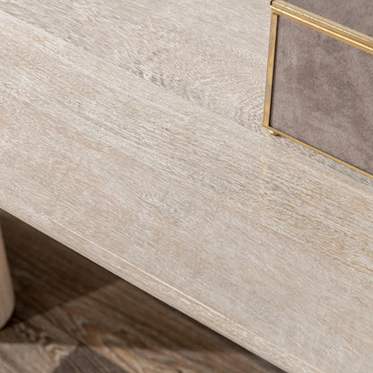 Beau Mango Wood Console Table by Kosas Home. Made from mango wood in a traditional style.