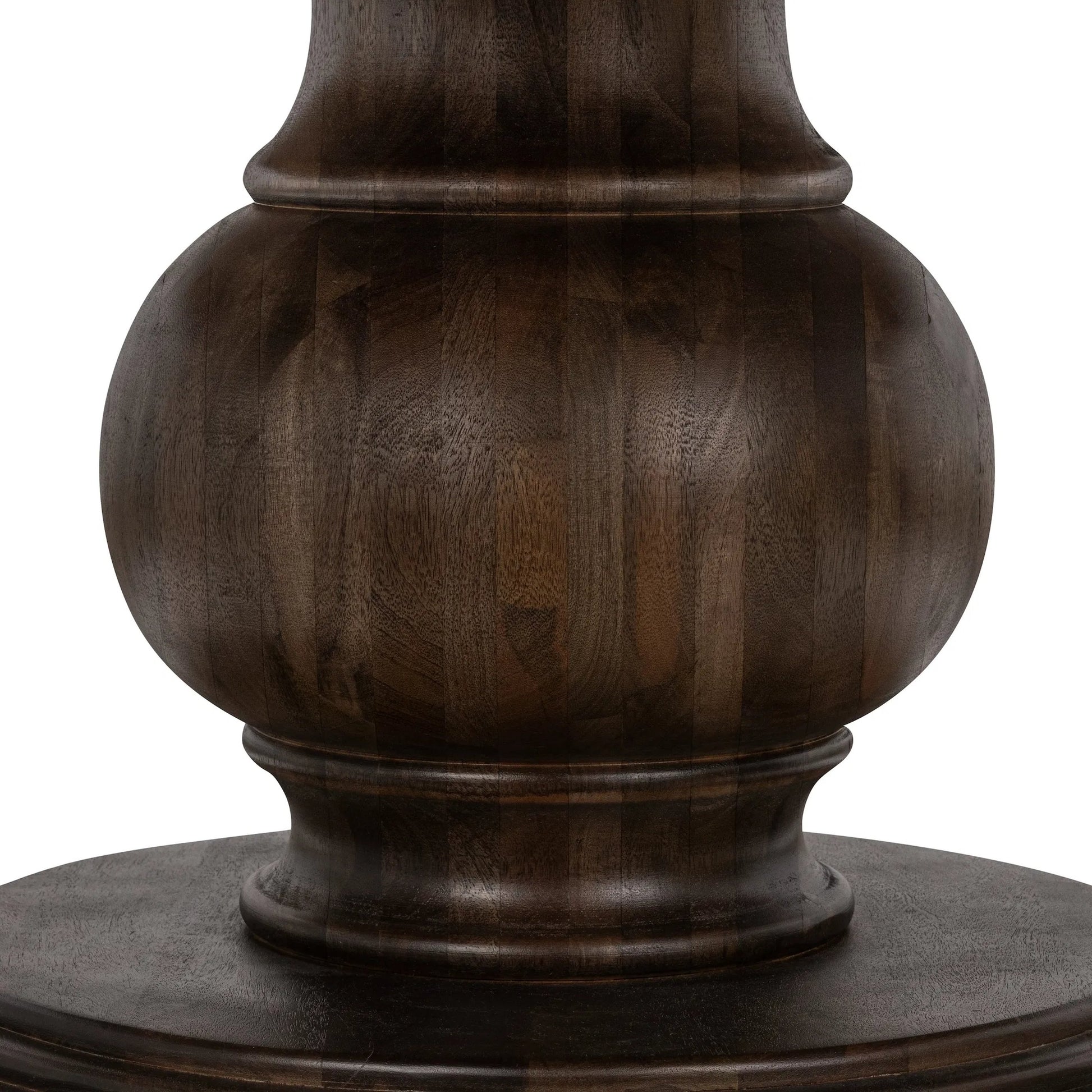 Brookside Round Mango Wood Dinning Table by Classic Home in cocoa brown. Made from mango wood in a traditional style.