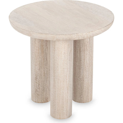 Beau Mango Wood End Table by Kosas Home. Made from mango wood in a transitional style.