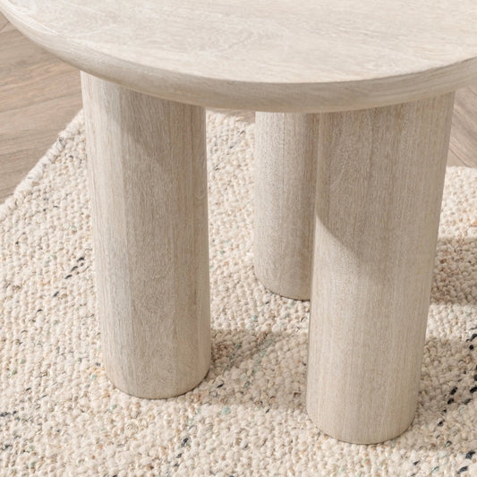 Beau Mango Wood End Table by Kosas Home. Made from mango wood in a unique style.