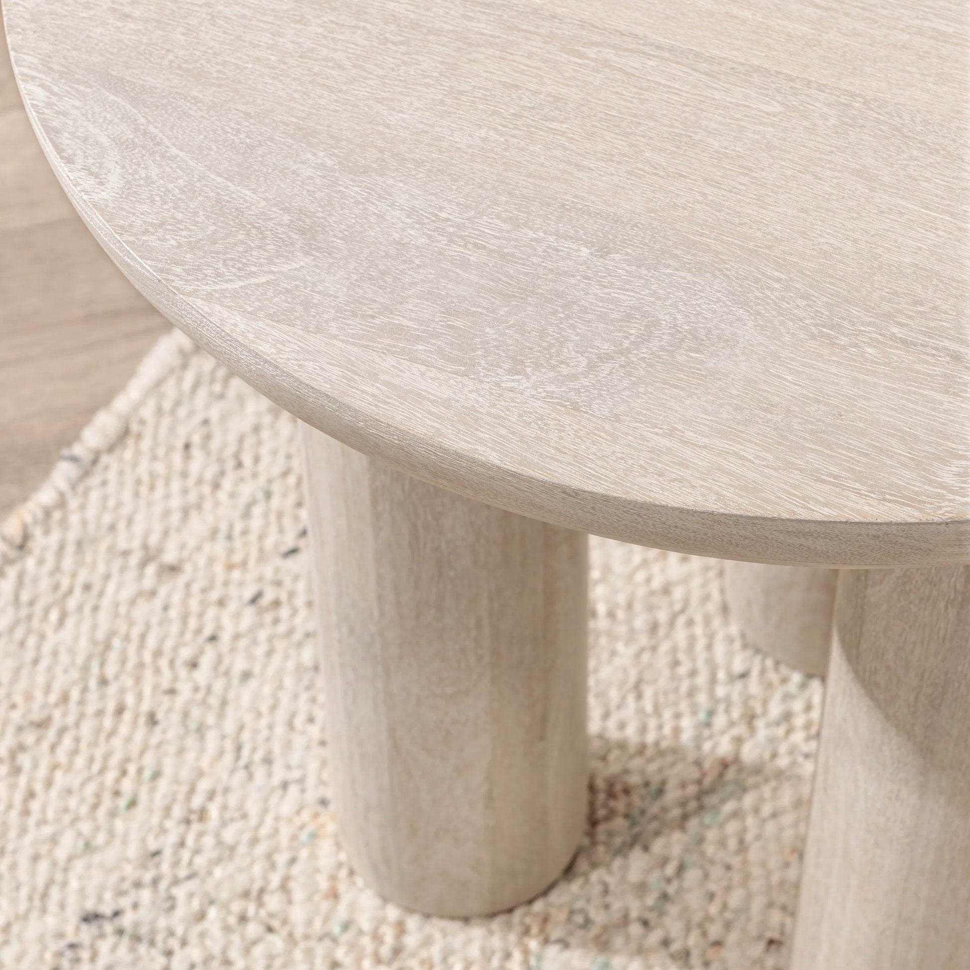 Beau Mango Wood End Table by Kosas Home. Made from mango wood in a transitional style.