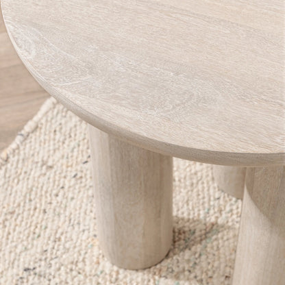 Beau Mango Wood End Table by Kosas Home. Made from mango wood in a transitional style.