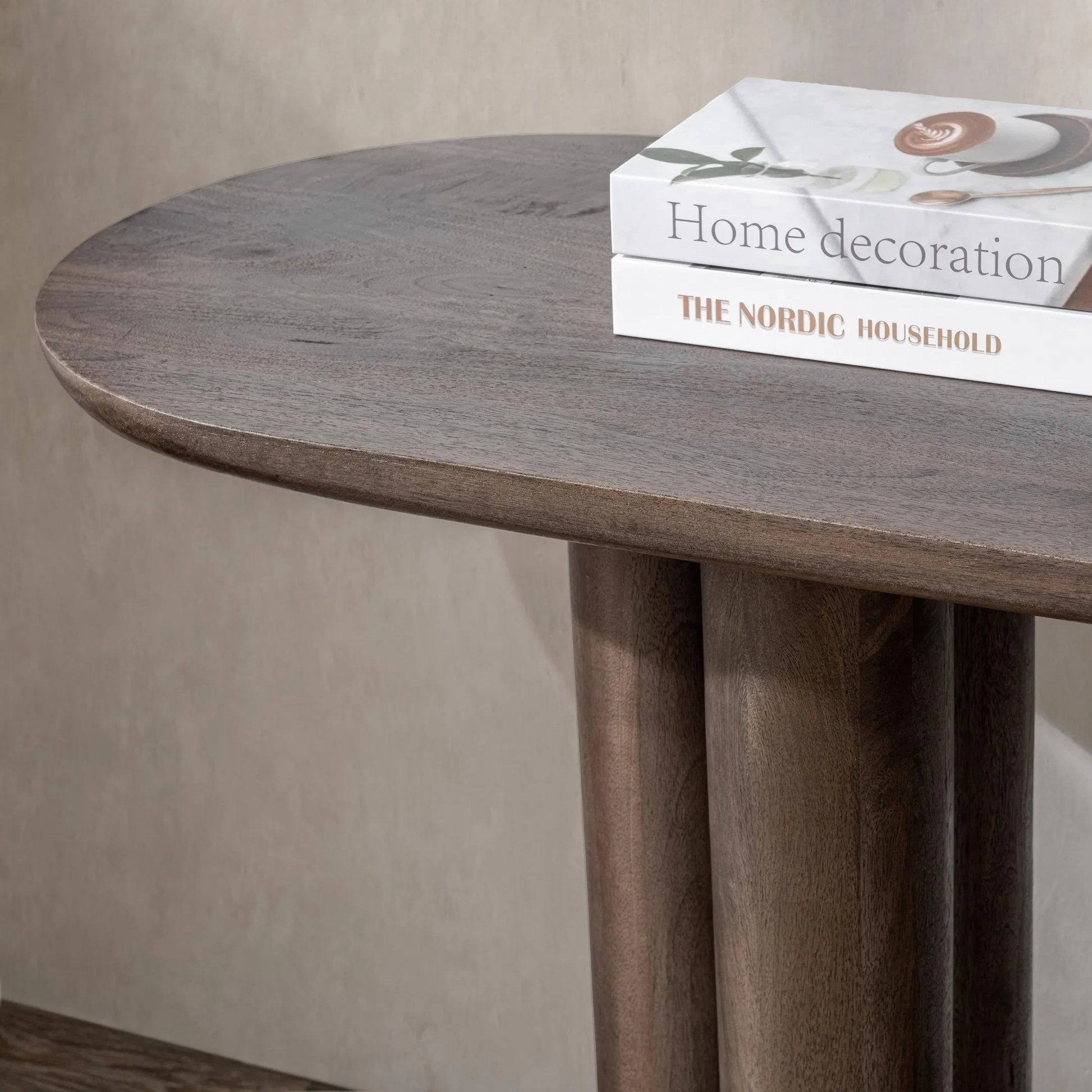 Beau Mango Wood Console Table by Kosas Home. Made from mango wood in a traditional style.