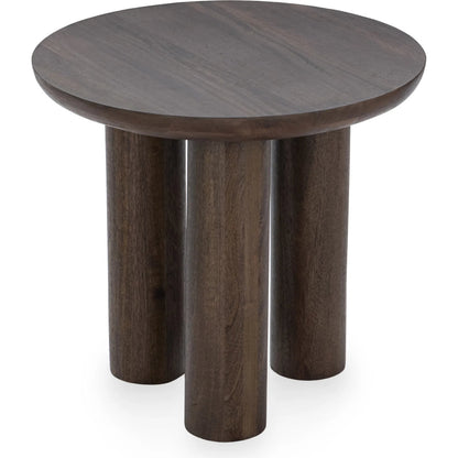 Beau Mango Wood End Table by Kosas Home. Made from mango wood in a transitional style.