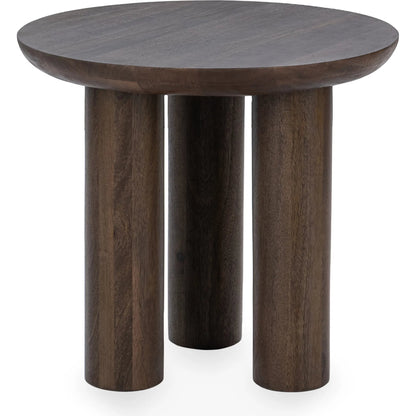 Beau Mango Wood End Table by Kosas Home. Made from mango wood in a transitional style.