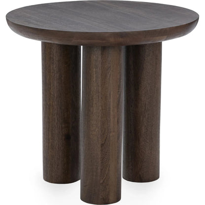 Beau Mango Wood End Table by Kosas Home. Made from mango wood in a transitional style.