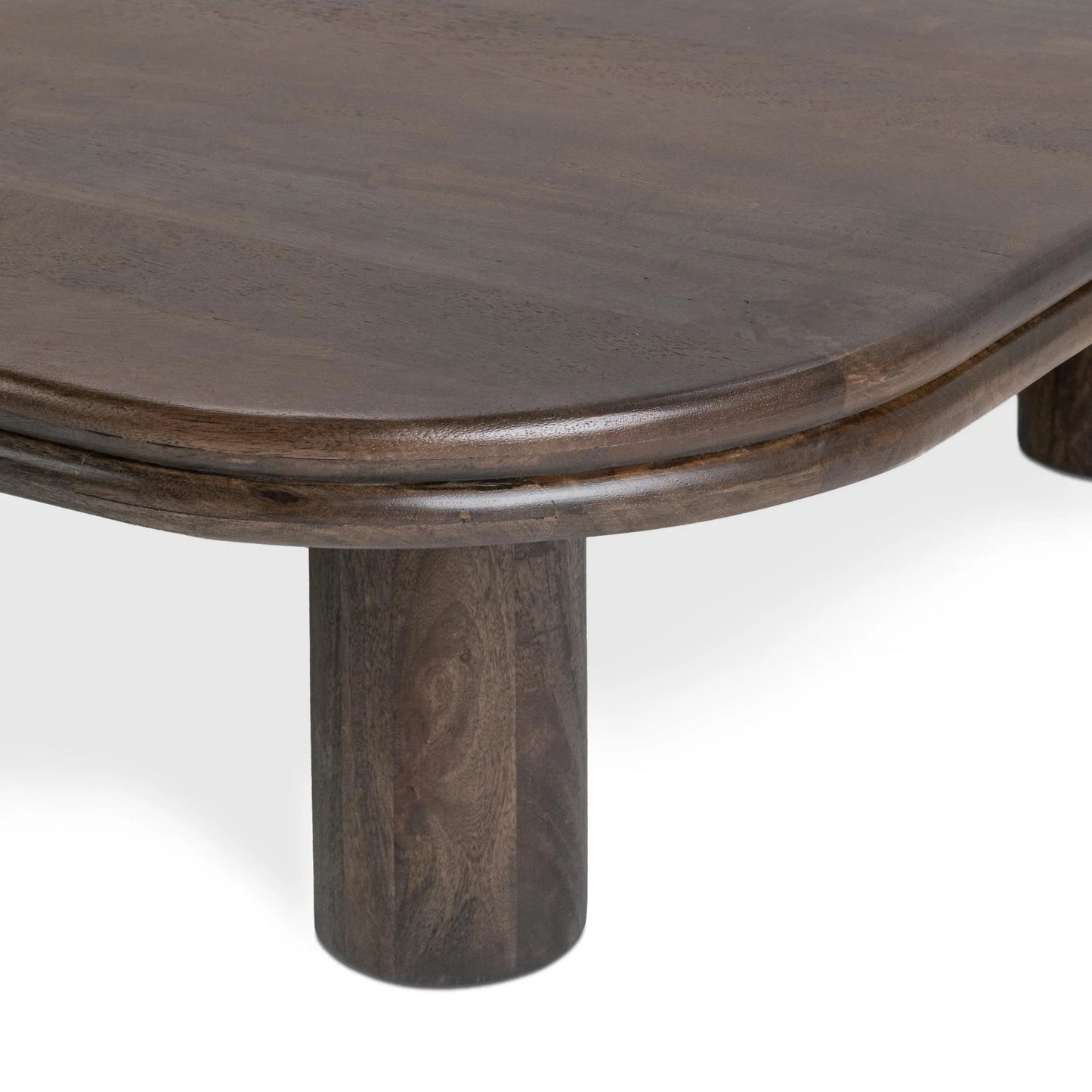 003 SI-2533194 | Closeup | Miranda Coffee Table by Classic Home in cocoa brown. Made from mango wood in a unique style.