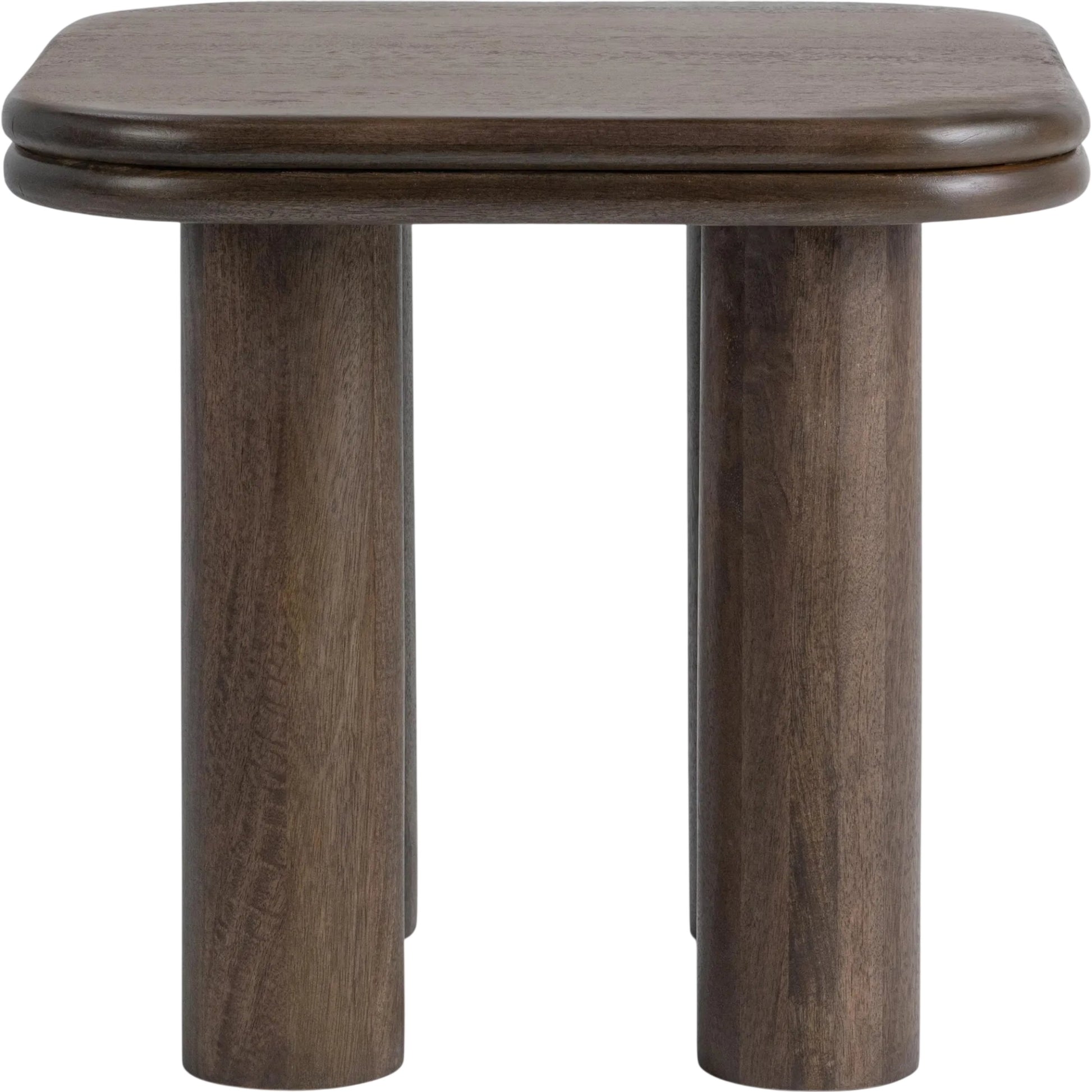 Miranda End Table by Classic Home in cocoa brown. Made from mango wood in a unique style.
