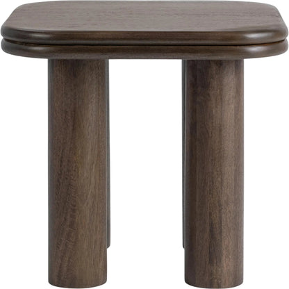 Miranda End Table by Classic Home in cocoa brown. Made from mango wood in a unique style.
