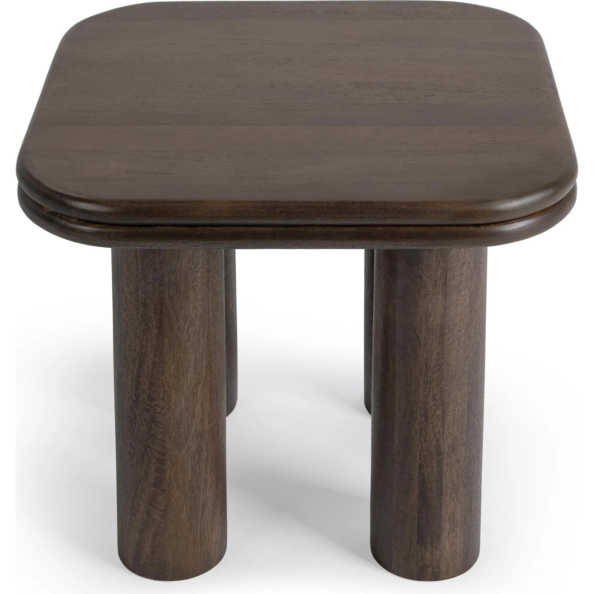 Miranda End Table by Classic Home in cocoa brown. Made from mango wood in a unique style.