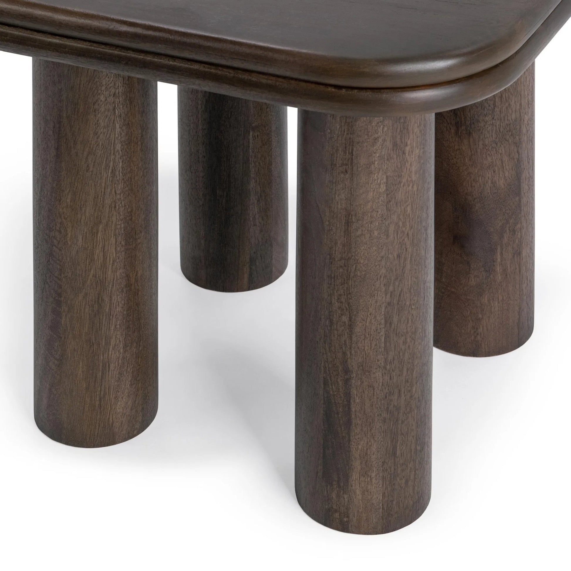 Miranda End Table by Classic Home in cocoa brown. Made from mango wood in a unique style.