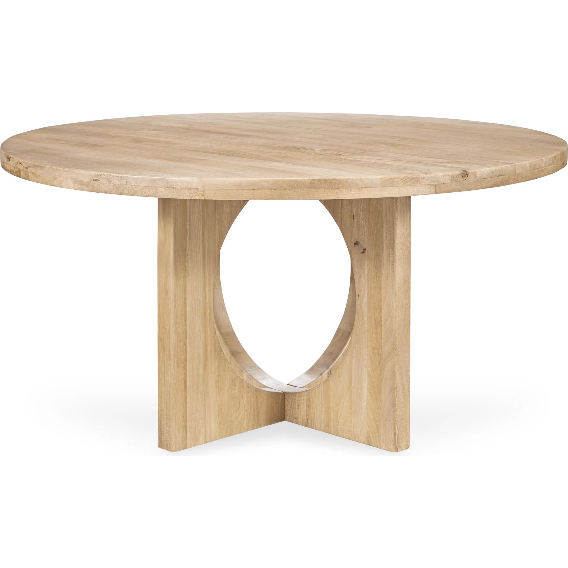 Laguna Mango Wood Round Dining Table by Classic Home. Made from mango wood in a unique style.